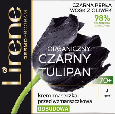 LIRENE -  LIRENE Czarny Tulipan krem-maseczka przeciwzmarszczkowa na noc, odbudowa, 70+ 50 ml